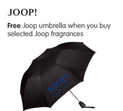 Free Joop umbrella when you buy selected Joop fragrances